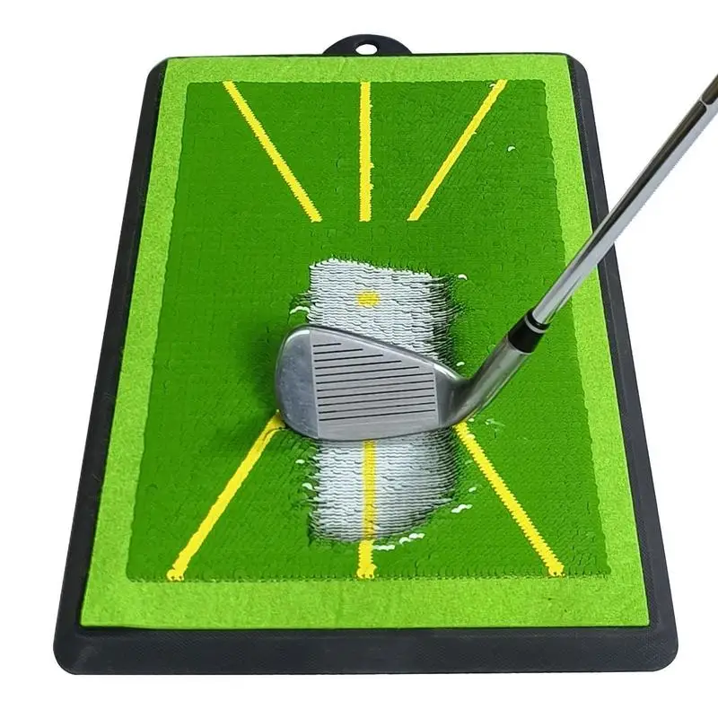 

Golf Swing Training Track Pad With Gold Nails Golf Hitting Track Practice Marking Mat Shot Tracker Detection Pad For Outdoor