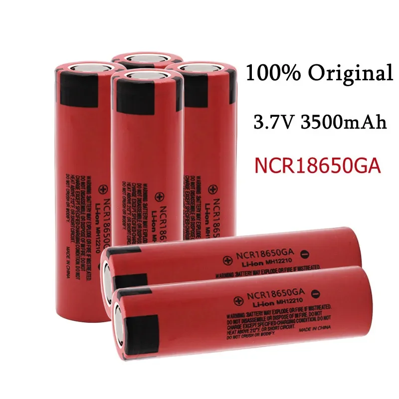 

Brand New Original NCR 47g 18650GA High Discharge 3.7V 3500mAh 18650 Rechargeable Battery Flashlight Flat Top Lithium Battery