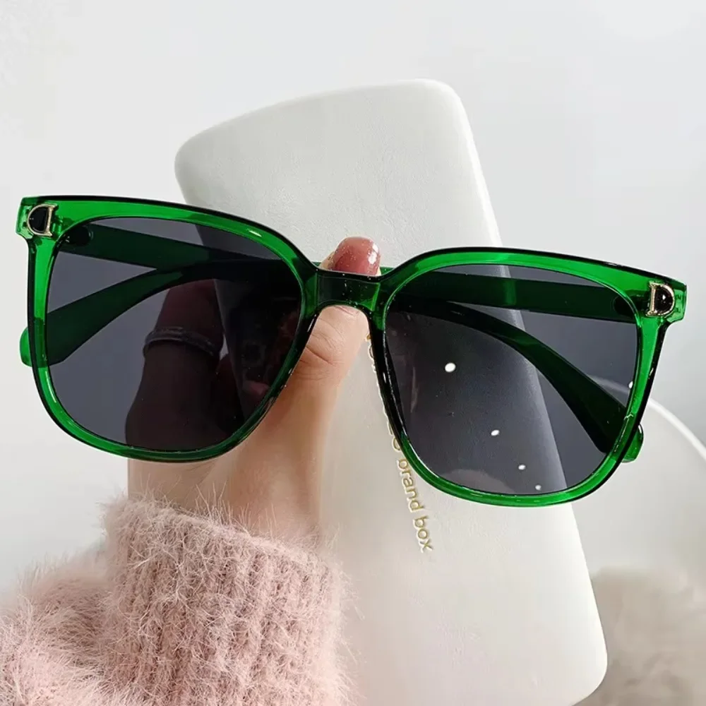 Fashion Oversized Square Sunglasses, Women's Vintage Big Frame Gradient Shades, Designer Brand Sun Glasses for Women 선글라스