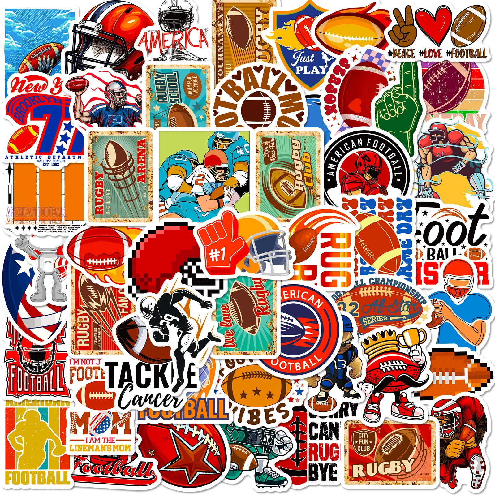 

Наклейки в виде граффити по футболу для ноутбука, гитары, холодильника, скейтборда, шлема, багажа, водонепроницаемые украшения, оптовая продажа, 10/30/50 шт.