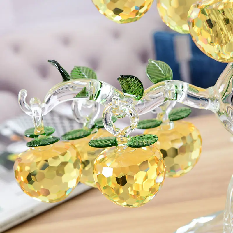 6 Pommes En Cristal - Décoration De Table, Presse-papier Ou Cadeau Romantique