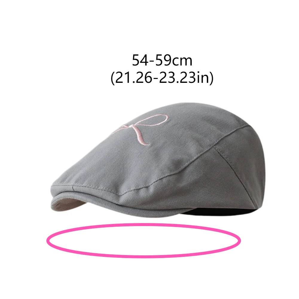 Painter Hat Y2K Berets Cap Cotton 54-59cm Newsboy Cap Big Head Circumference Rough Edge Women Artist Hat School