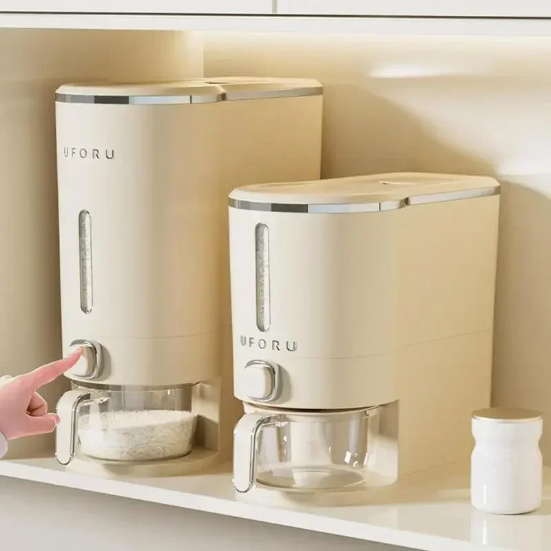 

Flap Storage 5/10kg With Kitchen Box Cup Bucket Moisture Insect-proof Rice Sealed Grain Proof Container