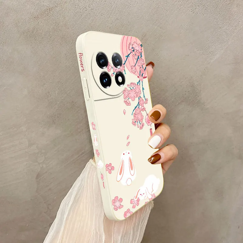 Peach Bunny Liquid Silicone Phone Case