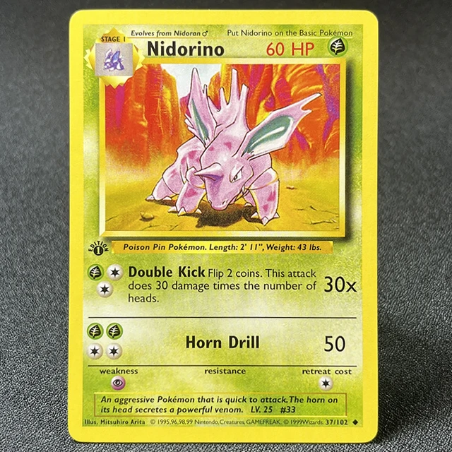 PKM Cards Base Set First Set Classic Base Edition Pikachu Magikarp Magnemite Vulpix Wartortle TCG Customized Game Proxy Card 4