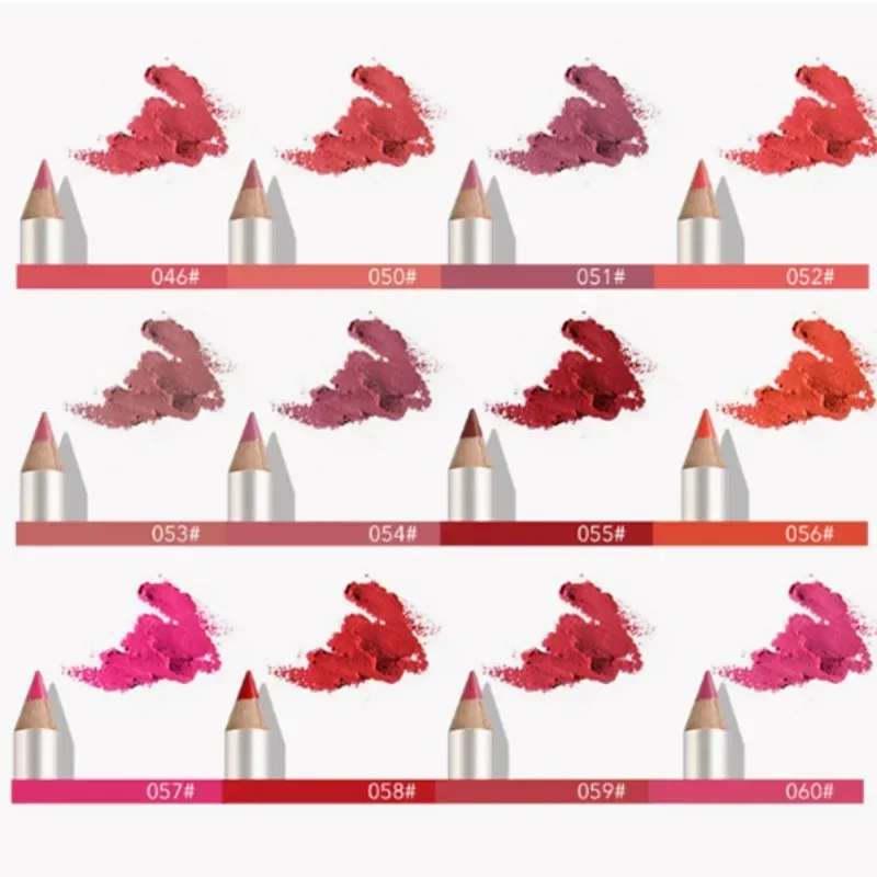 6/12Pcs Set Cosmetic Professional Wood Lipliner Waterproof Lady Charming Lip Liner Soft Pencil Contour Makeup Lipstick Tool lip liner lip liner pencil lipliner pencil lip liner set lip makeup set