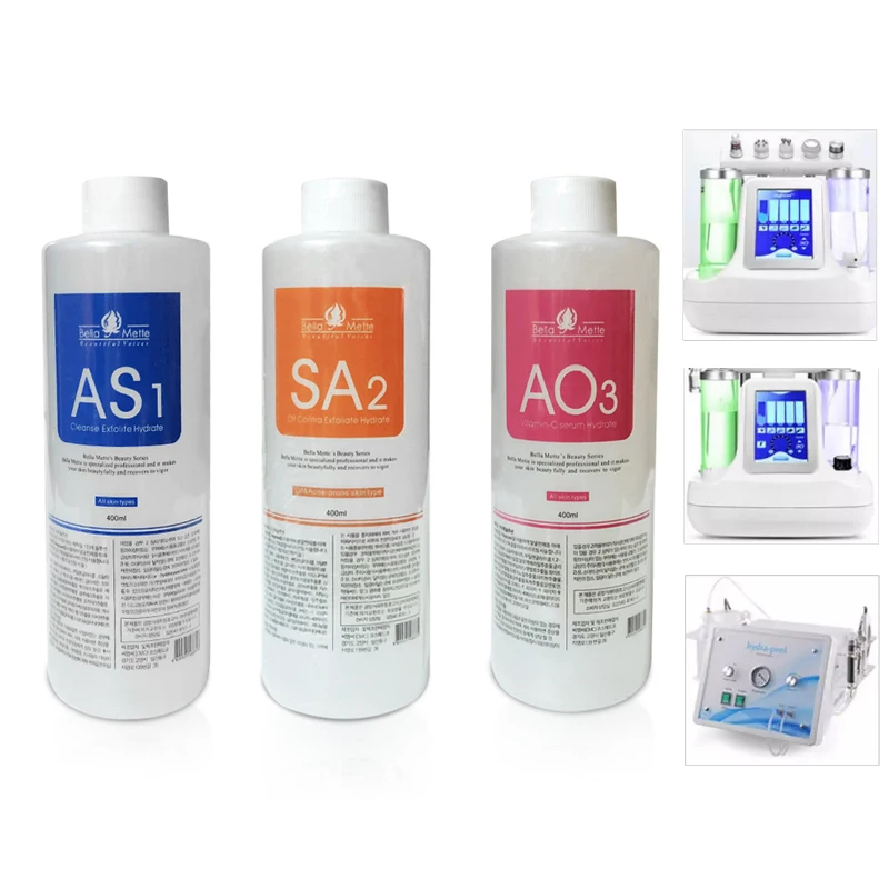 

3 in1 AS1 SA2 AO3 Aqua Peeling Solution Hydra Dermabrasion Face Clean Facial Cleansing Blackhead Liquid Beauty Salon