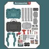 Simulated Maintenance Tool Electric Drill Electric Saw Screw Tightening Tool Table Engineering Cap, Repair Tool Toy Gift Box Etc 3