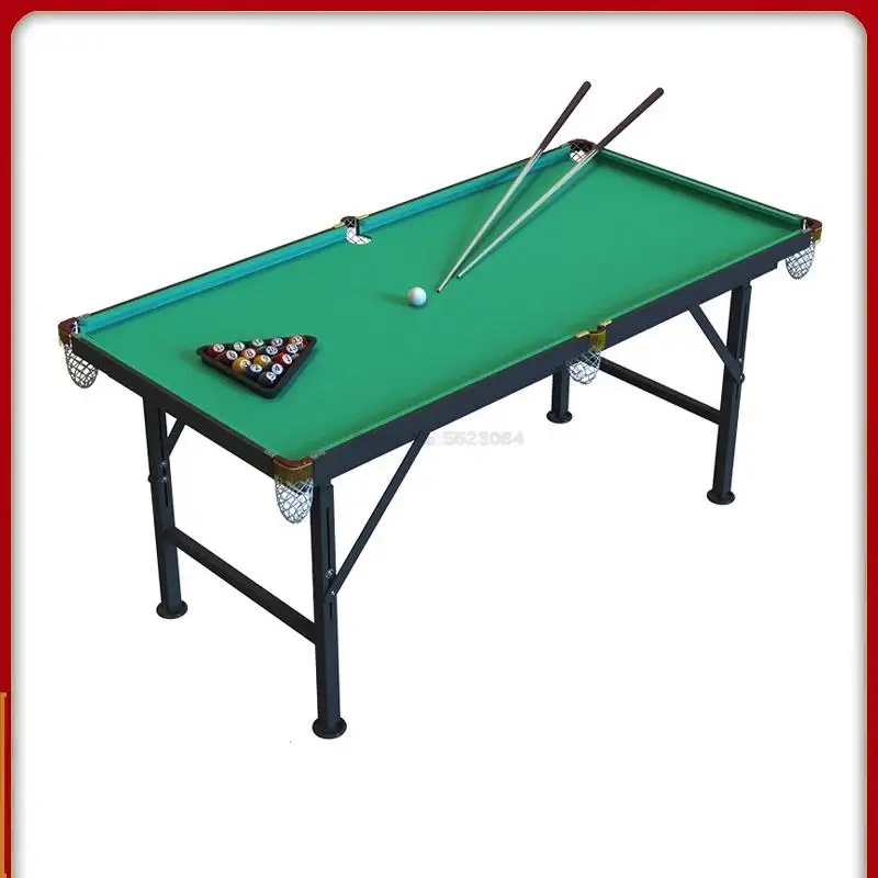 Small Standard Foldable Indoor Pool Table Set Children's Play Sports Balls Home Version Family Fun Entertainment