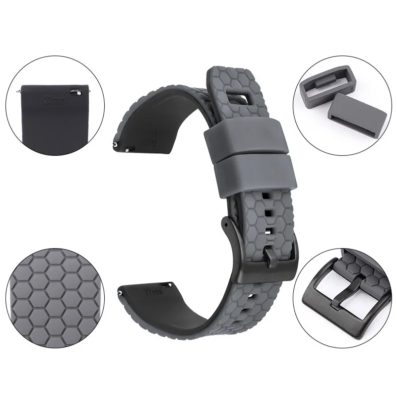 22MM Silicone Strap For SUUNTO 9 PEAK PRO Smart Watch Band For SUUNTO 5 PEAK  Replacement Wristband Bracelet Accessories belt