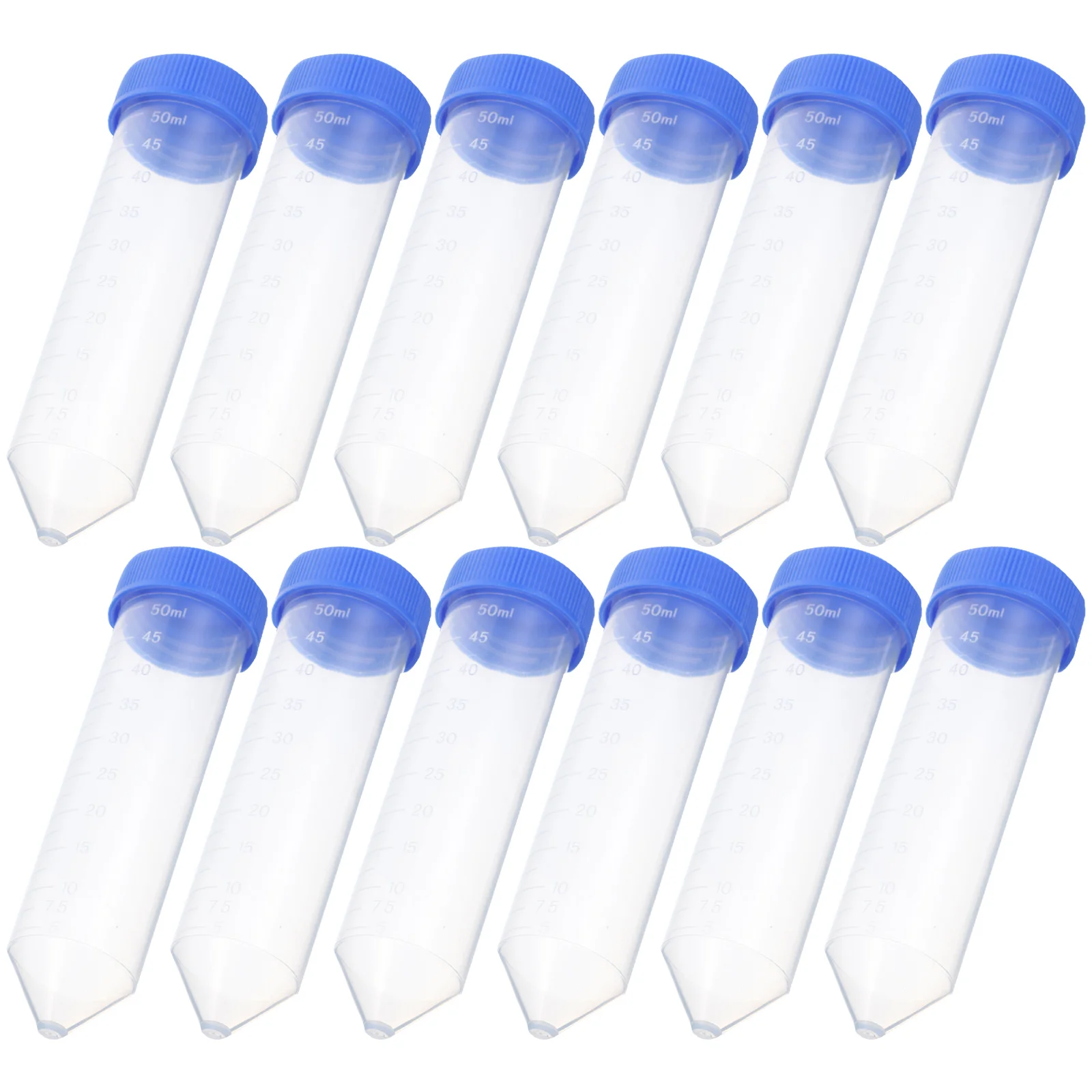 

Conical Centrifuge Tubes 50mL- 25 Polypropylene Centrifuge Tube with Attached Blue Flat Screw Cap- Graduated and Write Marks