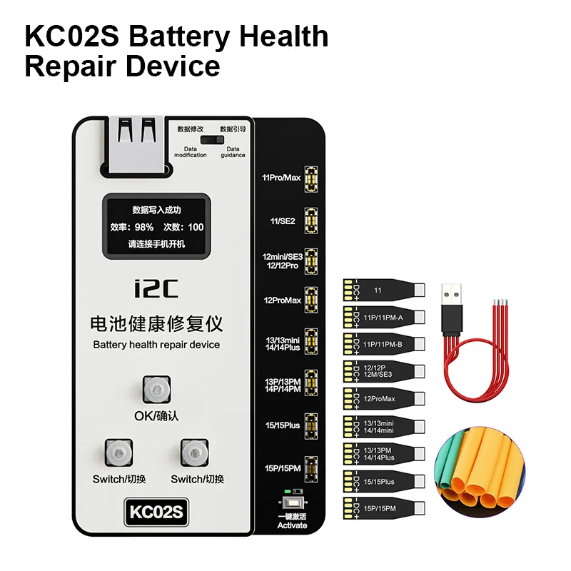 

Устройство для восстановления здоровья аккумулятора i2C KC02S с поддержкой IP 11 12 13 14 15, полносерийный аккумулятор, инструмент активации одним нажатием
