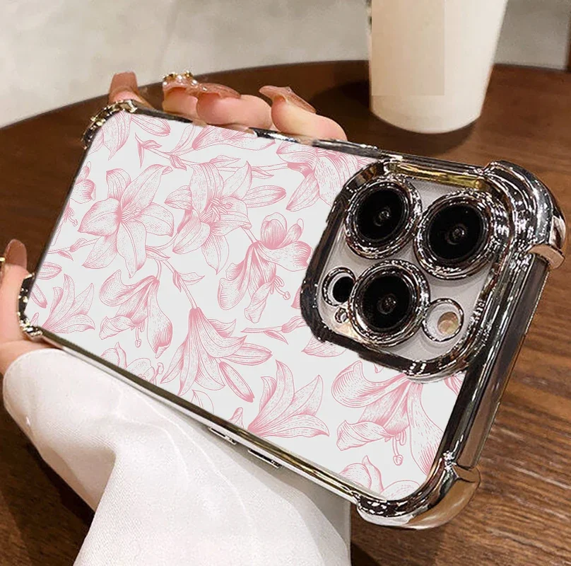 Charming Lily Plating Phone Case