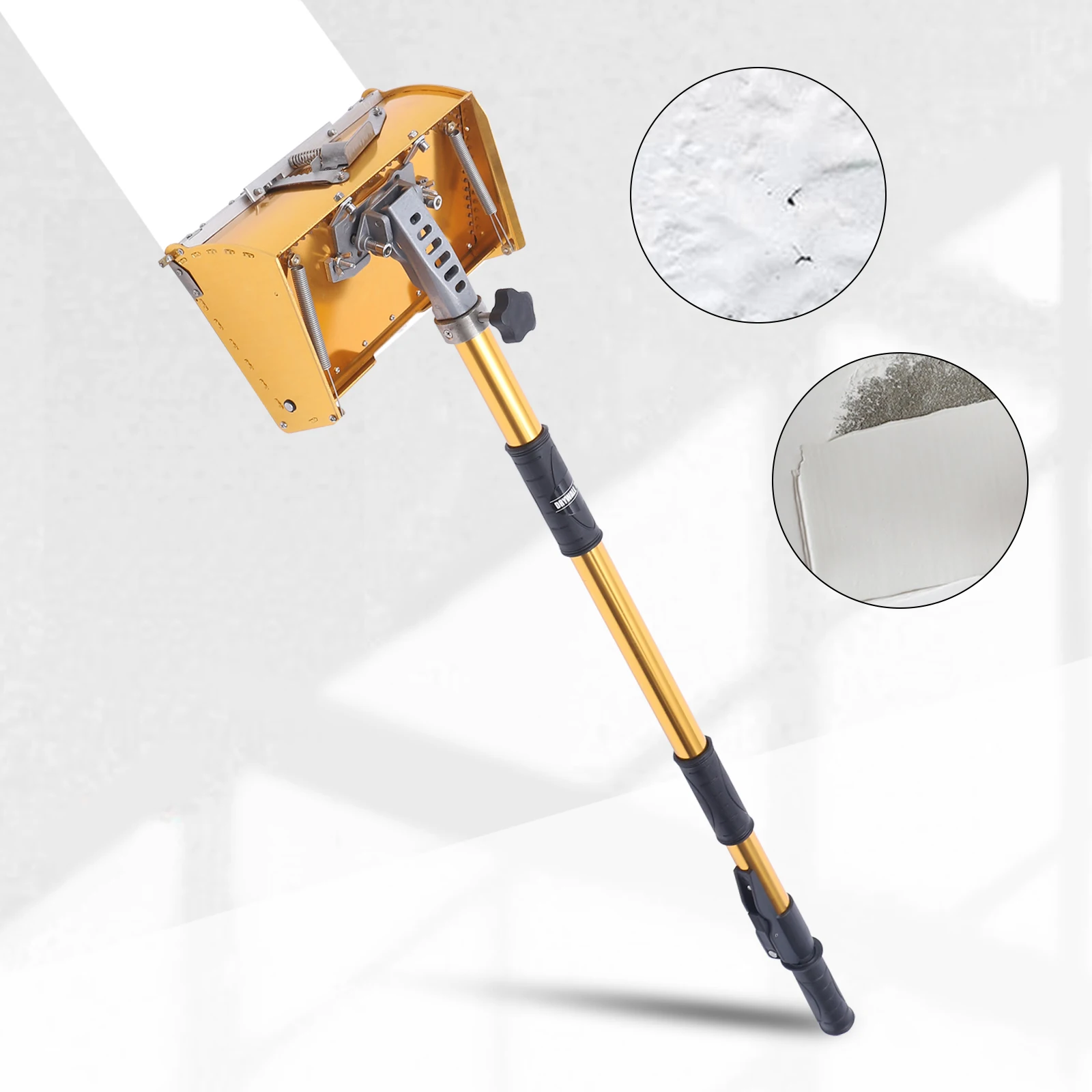 10" Professional Drywall Flat Finishing Box Tool w/ 40-64 Inch Adjustable Handle