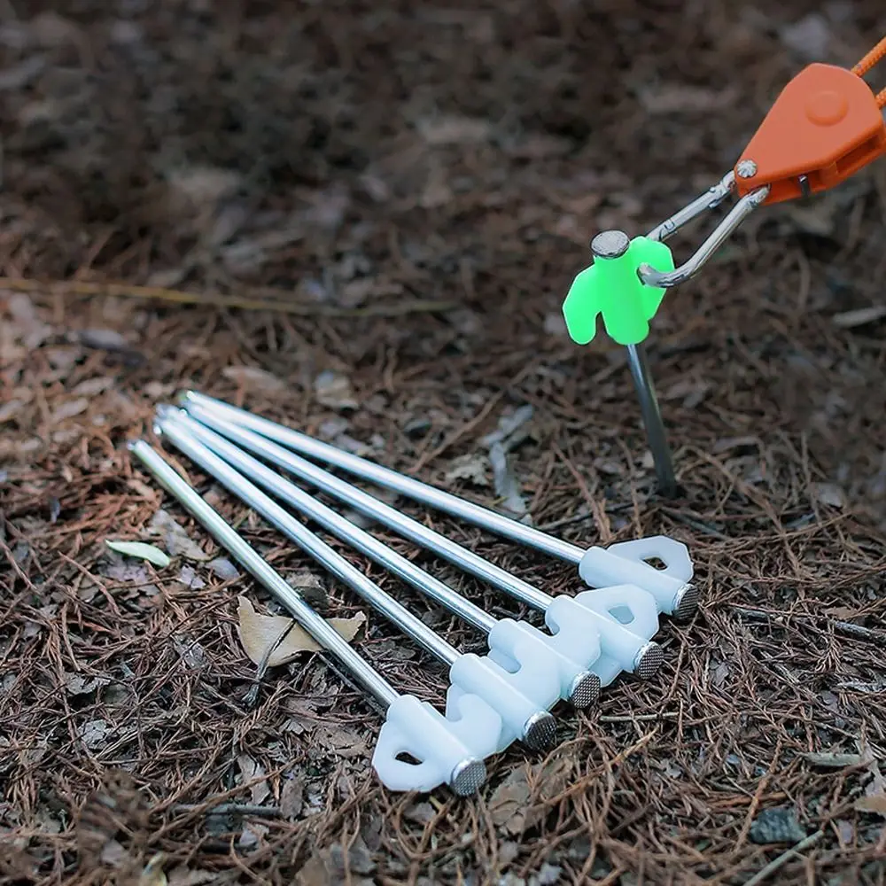 

Camping Tent Stakes Pegs Pull Rope Fixed Tent Hook Stakes Luminous Tent Peg Tent Ground Pegs Fixed Pegs Ground Support Nails