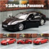 1/36 Porsche Panamera Turbo Toy Car Model For Children 5'' RMZ CiTY Diecast Miniature Pull Back Collection Gift For Kid Boy 1