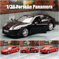 1/36 Porsche Panamera Turbo Toy Car Model For Children 5'' RMZ CiTY Diecast Miniature Pull Back Collection Gift For Kid Boy 1