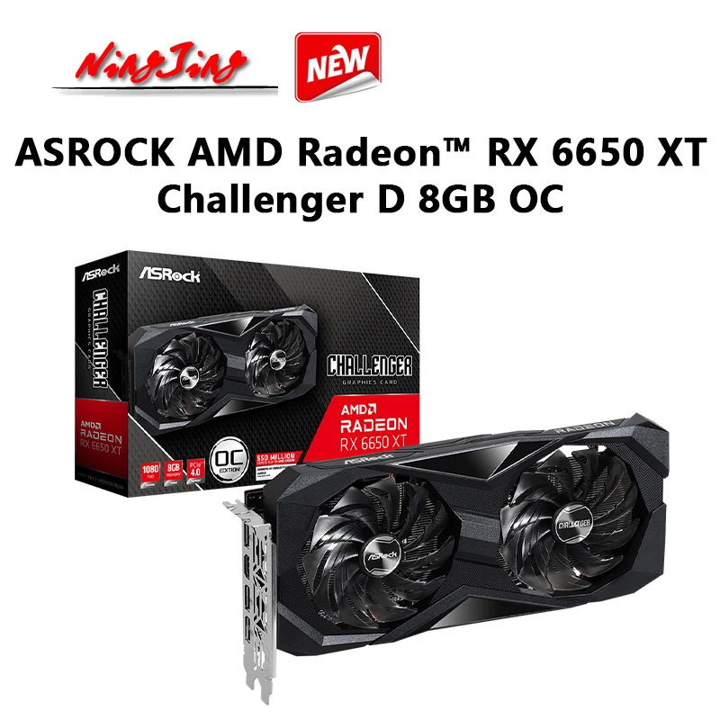 Asrock Amd Radeon™ Rx 6650 Xt Challenger D 8gb Oc New Gddr6 7nm 6650xt  Video Cards Gpu Graphic Card Desktop Cpu Motherboard - Graphics Cards -