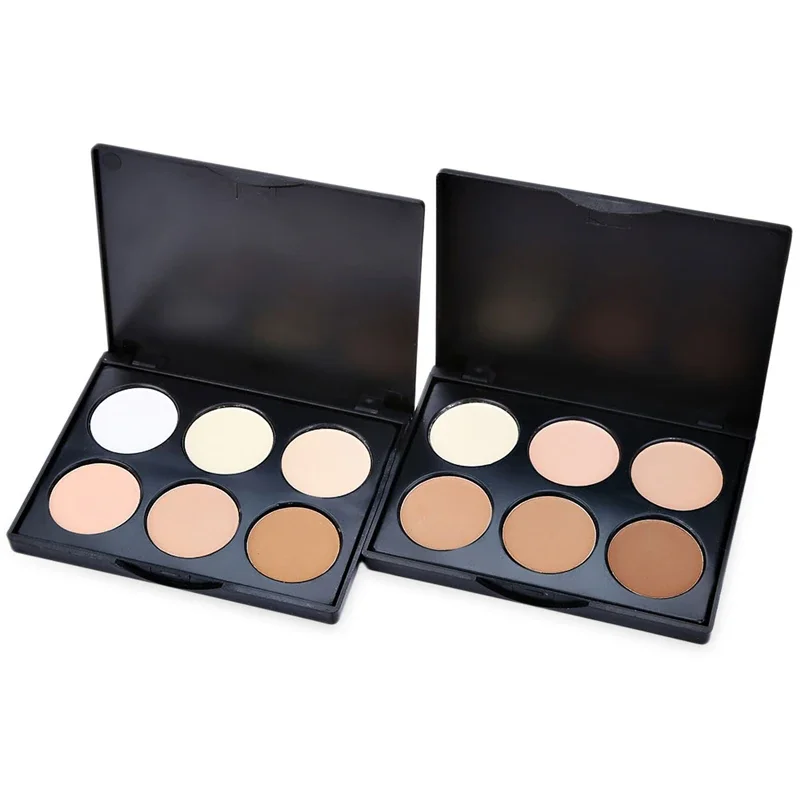 6 Colors Face Highlighter Powder Palette Corrector Concealer Powder Palette Contouring Highlighter Bronzer Makeup