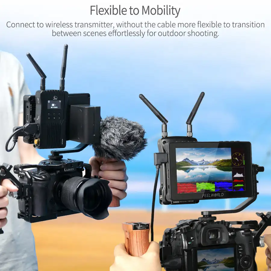 FEELWORLD  DSLR ī޶ ʵ  ġ ũ, F5 Pro V4, 6 ġ, 3D LUT FHD1920 1080, 4K HDMI   