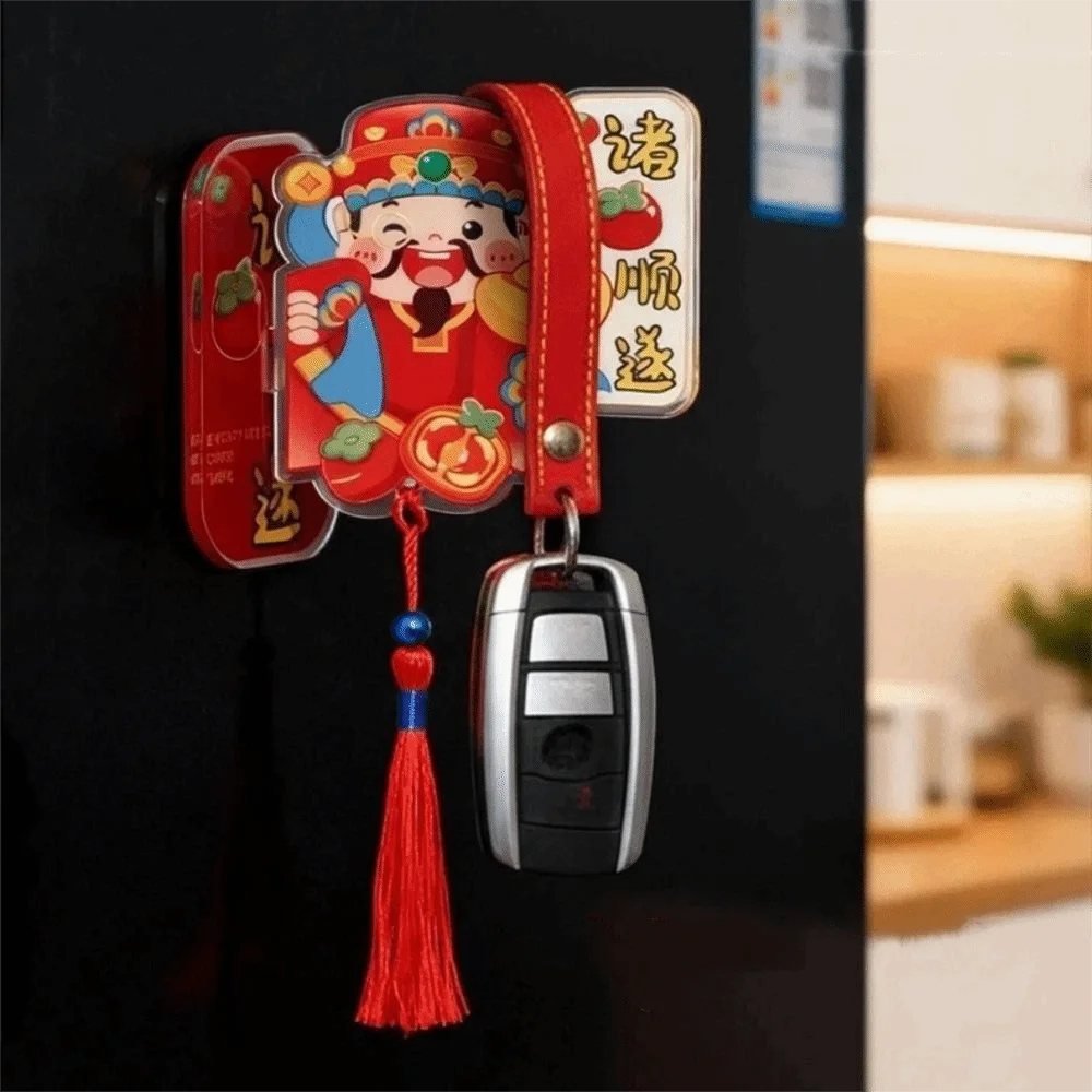 Horse Year Fridge Magnet Pendants Cartoon Traditional Refrigerator Magnetic Sticker Blessing Spring Festival Decoration