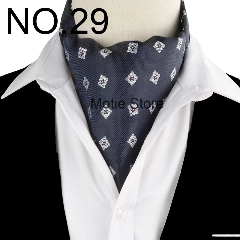 Heißer Verkauf Herren Krawatte Schal Vintage Jacquard Paisley Cashew Britischen Gentleman Luxus Schal Fit Hochzeit Party Business Zubehör – Detail 30