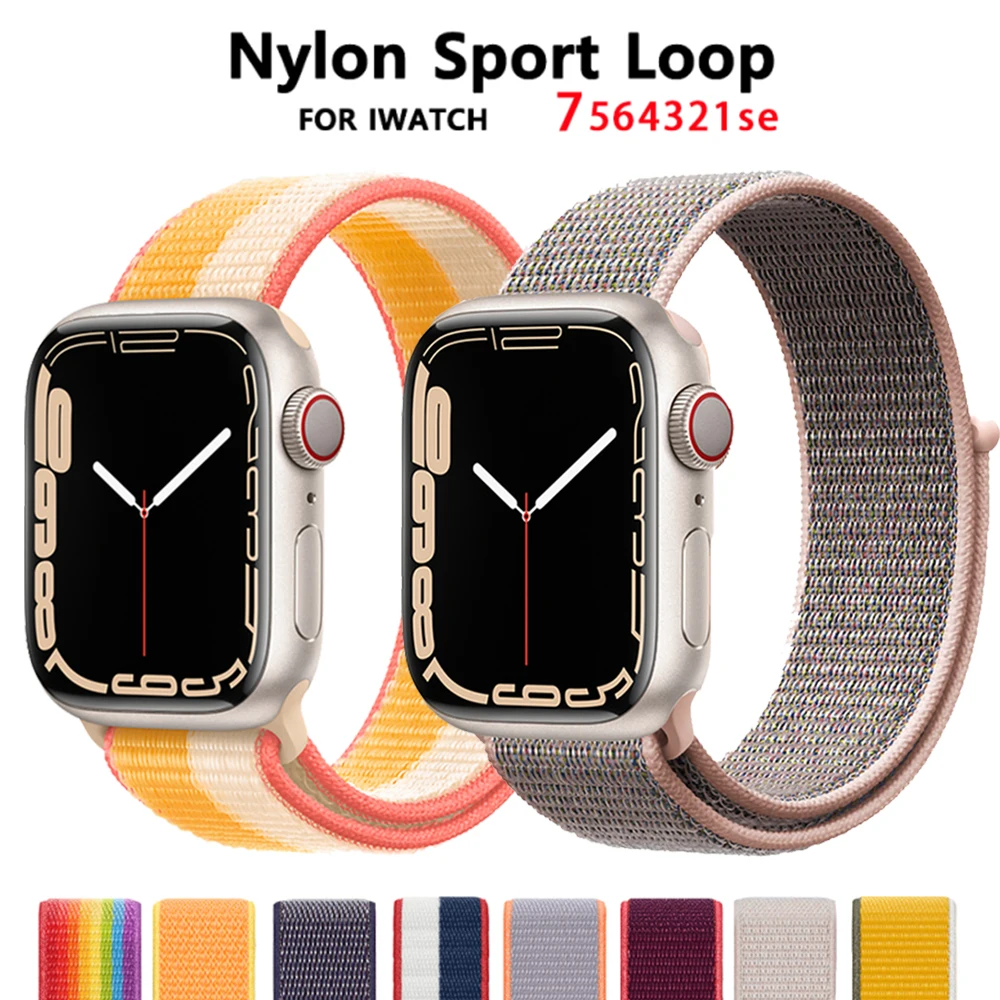 Nylon Strap for Apple Watch Band Series 765 45mm 41mm44mm 40mm  Smartwatch Watchband Belt Sport Bracelet on iWatch 4 3 42mm 38mm