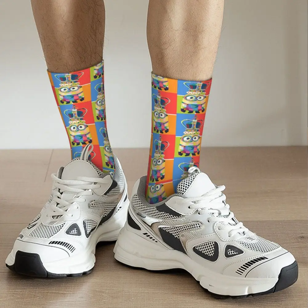 Custom Cool Print M- Minions Cartoon Socks for Women Men Stretchy Summer Autumn Winter M- Minions Bananas Crew Socks 49 S2f6da7315960499bb36a7d6ff8e54365f