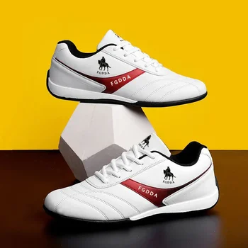 Leather Men's Sneakers Casual Shoes for Men Breathable Male Sports Shoes Non-Slip Men's Flat Driving Shoes Zapatillas De Hombre