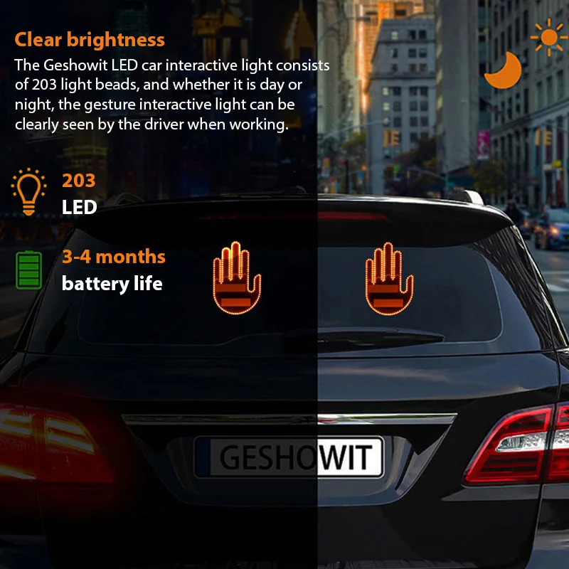 Car Multi Function Warning Light Anti Tailgating Accessory