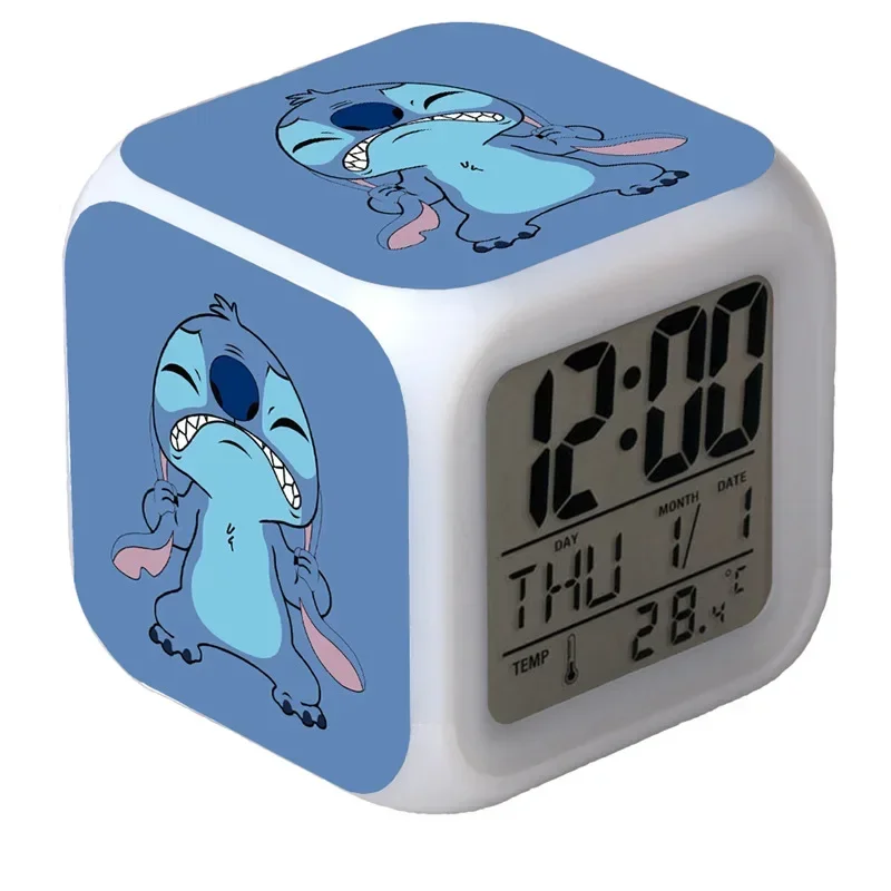 Réveil de dessin animé Disney Stitch pour garçons et filles, horloge de  bureau de chevet, horloge d'heure silencieuse, personnalité mignonne, mode,  décoration de la maison, cadeaux - AliExpress