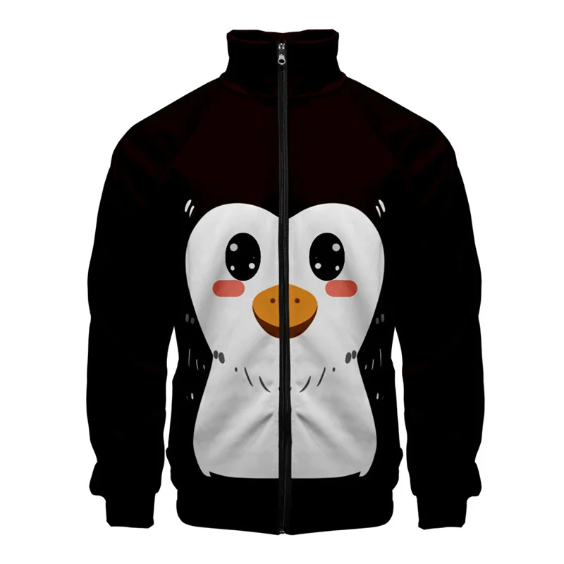 thumbnail image 1 of Chaqueta con estampado 3D de elefante, jirafa, conejo, para hombre, con estampado de animales de dibujos animados, chaqueta de calle de gran tamaño con cremallera, ropa para niños, 1 of 5