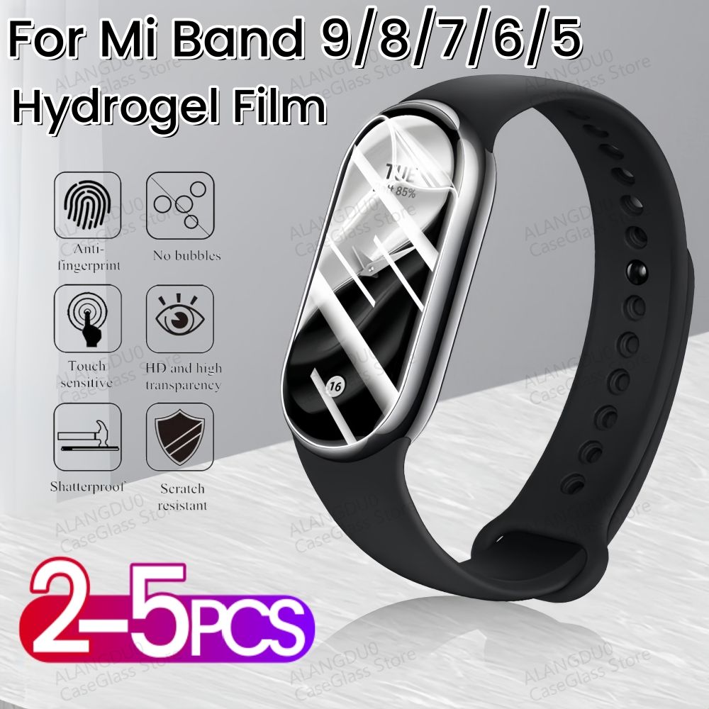 2-5PCS Hydrogel Film For Xiaomi Band 9 8 7 6 5 Screen Protector Not Glass Anti Scratch Soft Protective Films On Mi Band 9 8 7 6