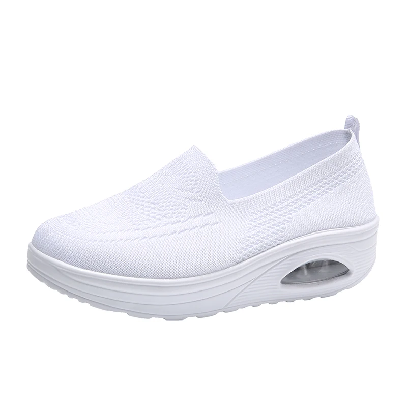 

Summer women's fashion mesh sports shoes Thick soles non-slip flat women's shoes casual breathable walking shoes for women
