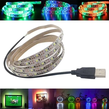 SMD 2835 LED 스트립 룸 데스크 캐비닛 조명, USB 5V, 1m-5m, 캠핑 조명, 재봉틀 필 라이트, 신발 캐비닛, 자동차 트렁크 조명