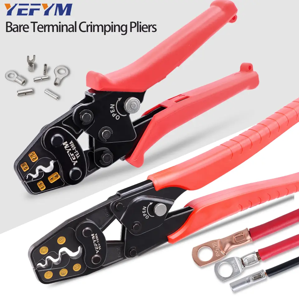 Insulated Terminals & Non-Insulated Terminals Cold Crimping Pliers Multifunctional Ratchet Crimping Tool Model image 1