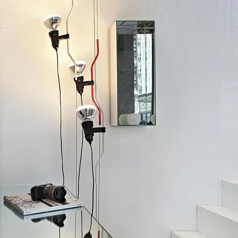 Italian Parentesi Pendant Lamp Modern Parlor Corner Lamp For Living Room Bedroom Hotel Decor Minimalist LED Bedside Hanging Lamp