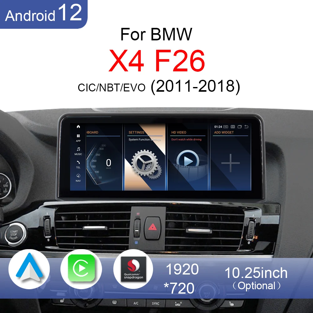 Qualcomm Per Bmw X4 F26 2011 A 2018 Prezzo Di Fabbrica Android 12 Carplay Car Dvd Radio Navigazione Gps Lettore Multimediale Schermo Hd