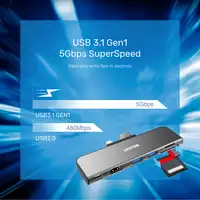Unitek USB 3.0 HUB for Microsoft Surface Pro Mini Display Docking Station 4K HDMI Micro SD/SD Card Reader Adapte - Image 5