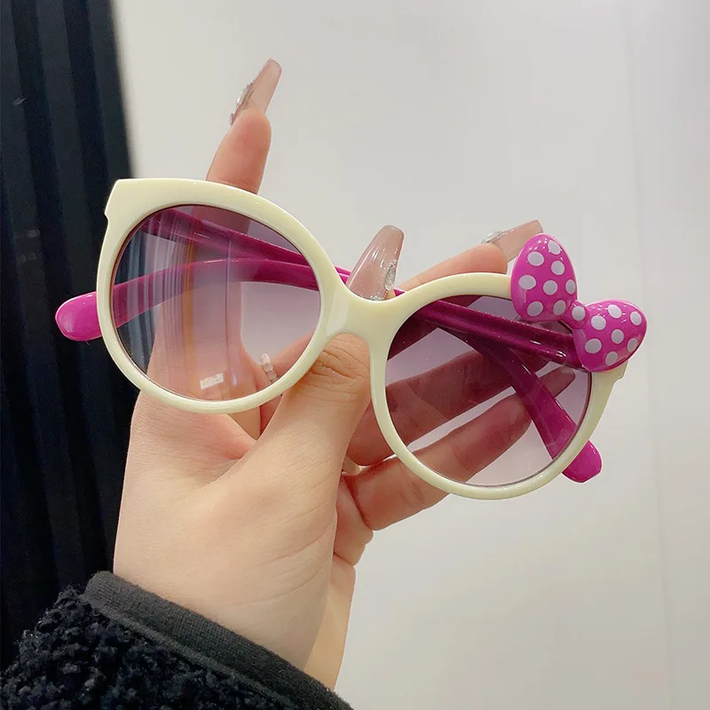Cute Cat Bow Girls Sunglasses for Toddler Kids Pink Kitten Ears Baby Girl Princess Party Beach Travel Photoshoot Accessories