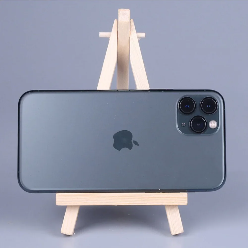 Natural Wood Mini Easel Frame Tripod Display Phone Holder Meeting Wedding Name Card Stand Display Holder Children Painting Craft