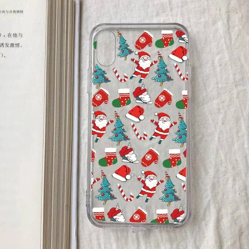 Festive New Year Santa & Reindeer Merry Christmas Phone Case Cover
