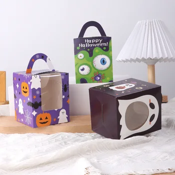 Halloween Paper Cupcake Containers, Cookie Boxes, and Cocoa Bombs Boxes - Bulk Packaging for Bakery Desserts and Gift Giving