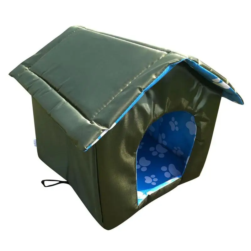 

Cat Canvas House Outdoor Cat House Four Season Pet Nest Kitten Shelter With Waterproof Canvas Roof Washable Cave House