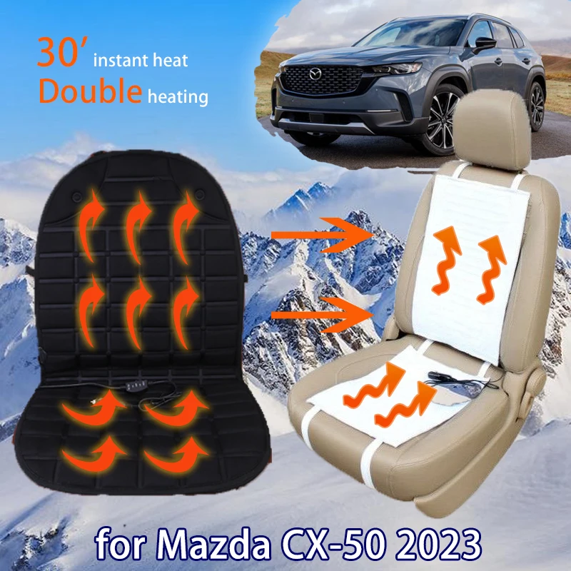 

For Mazda CX-50 CX50 CX 50 2022 2023 2024 Car Accessories Interior 12V Heated Seat Cushion Seat Cover Winter Heating Sheet Parts