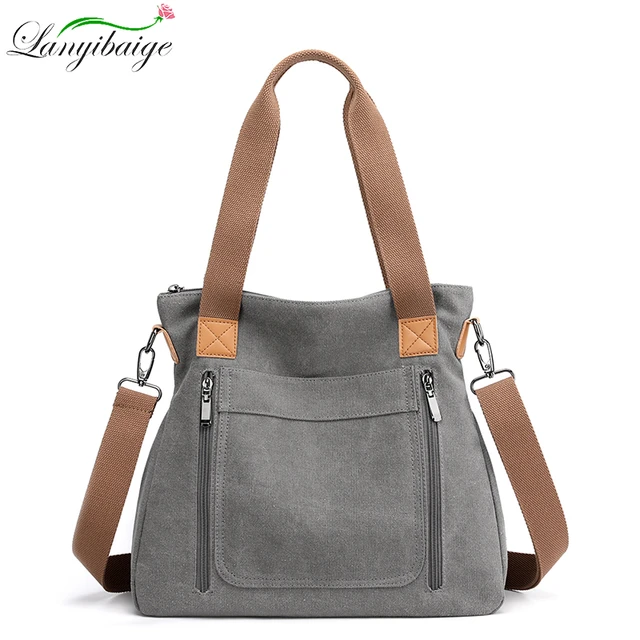 Designer Brand women Boston Handbag Large Capacity Travel Bag Luggage  Ladies Shopper Shoulder Bag Canvas Patchwork Totes brown _ - AliExpress  Mobile