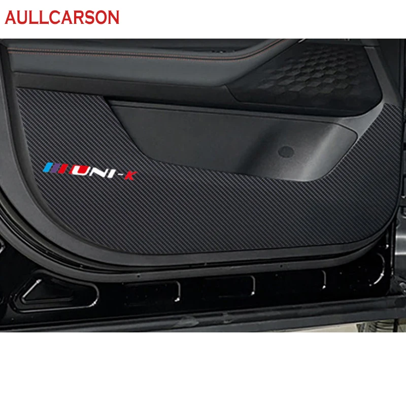 For Changan Unik Uni-k 2022 2023 Door Anti Kick Pad Protection Stickers Carbon Fiber Inner Side Edge Film Car Accessories