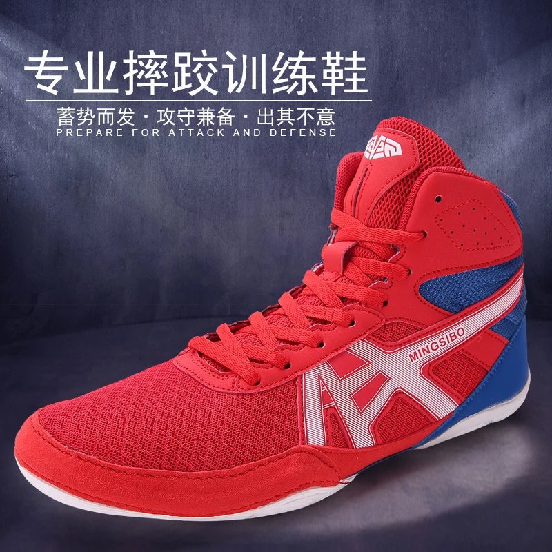 Unisex Professional Boxing Shoes Breathable Wear-Resistant Non-Slip Wrestling Shoes Man Fighting Sneakers Gym Training Footwear