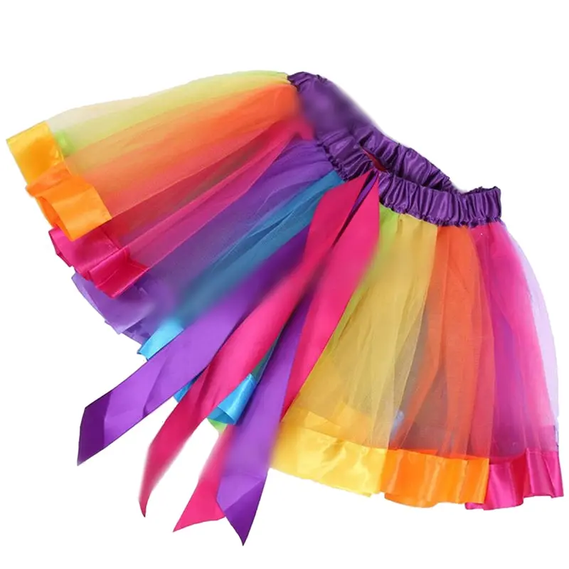 

Muti Colors Tutu Skirt For Women Elastic Ballet Dancewear Tutus Mini Skirt Fairy Yellow Tulle Skirt Mother Daughter