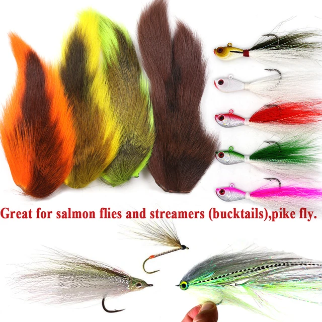 Creeping Fox Tailvtwins Bucktail Hair For Fly Tying - Natural Deer Tail,  Soft & Saturated
